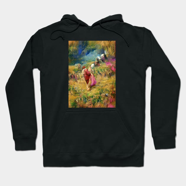 Gleaning in the Barley Field. Book of Ruth 2:2 Hoodie by UltraQuirky